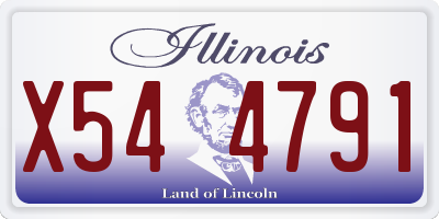 IL license plate X544791