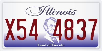 IL license plate X544837