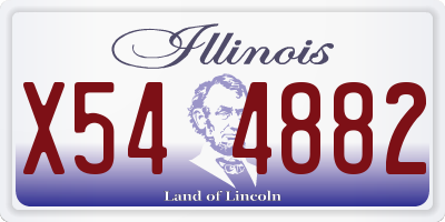 IL license plate X544882