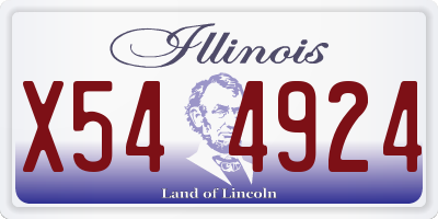 IL license plate X544924