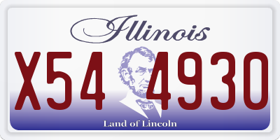 IL license plate X544930