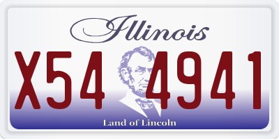 IL license plate X544941