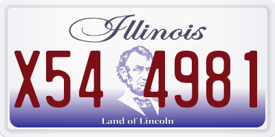 IL license plate X544981