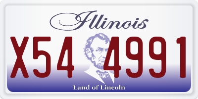 IL license plate X544991