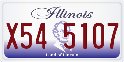 IL license plate X545107