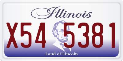 IL license plate X545381