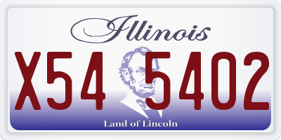 IL license plate X545402