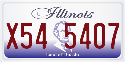 IL license plate X545407