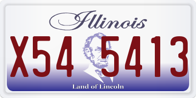 IL license plate X545413