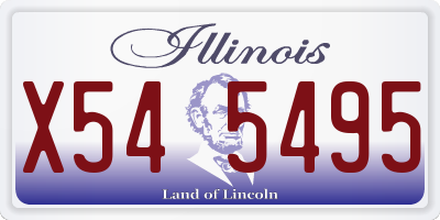 IL license plate X545495