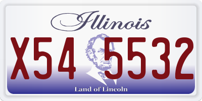 IL license plate X545532