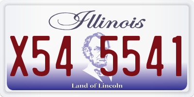 IL license plate X545541