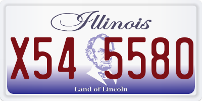 IL license plate X545580