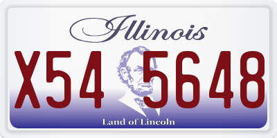 IL license plate X545648