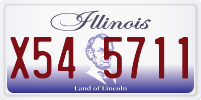 IL license plate X545711