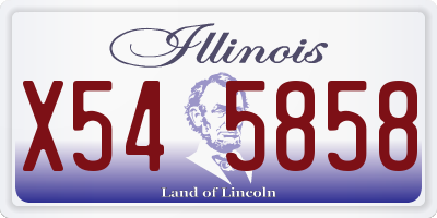 IL license plate X545858