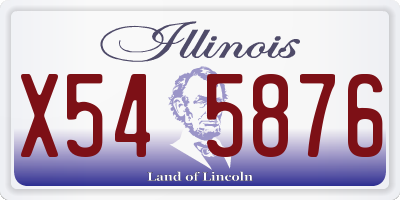 IL license plate X545876