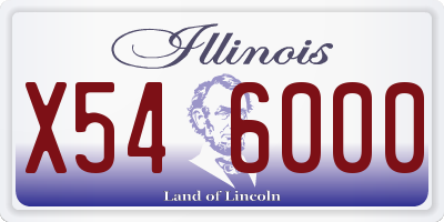 IL license plate X546000