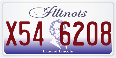 IL license plate X546208