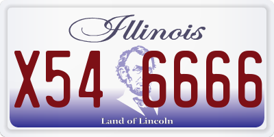 IL license plate X546666
