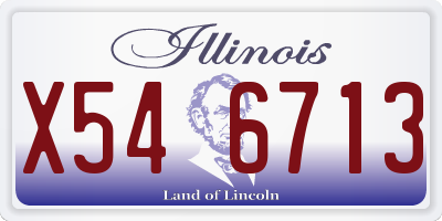 IL license plate X546713