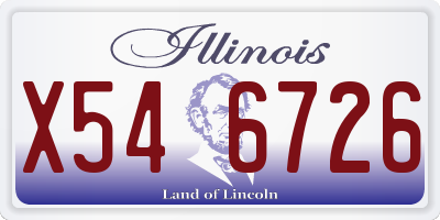 IL license plate X546726