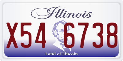 IL license plate X546738