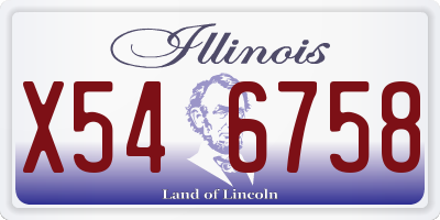 IL license plate X546758