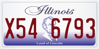 IL license plate X546793