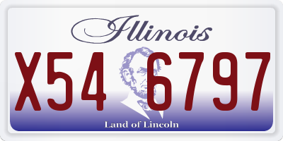 IL license plate X546797