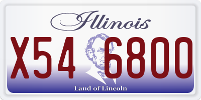 IL license plate X546800