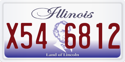 IL license plate X546812
