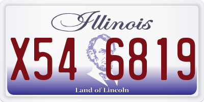 IL license plate X546819