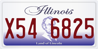 IL license plate X546825