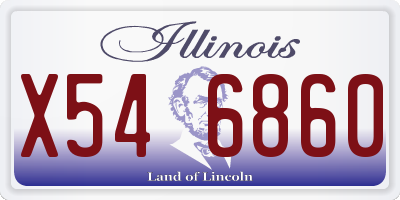 IL license plate X546860