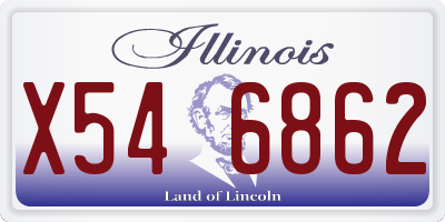 IL license plate X546862