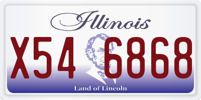 IL license plate X546868
