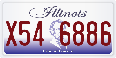 IL license plate X546886