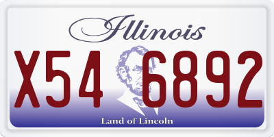 IL license plate X546892
