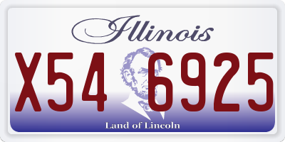 IL license plate X546925