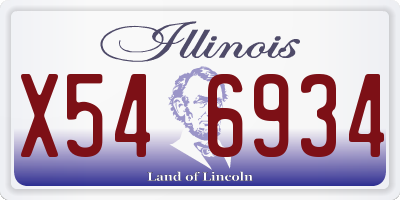 IL license plate X546934
