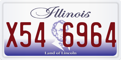 IL license plate X546964
