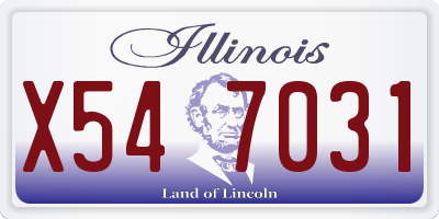 IL license plate X547031