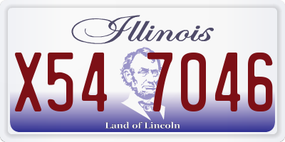 IL license plate X547046