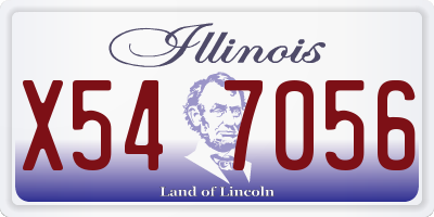IL license plate X547056