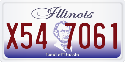 IL license plate X547061
