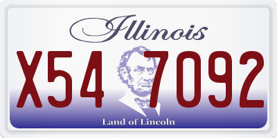IL license plate X547092