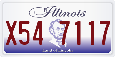IL license plate X547117