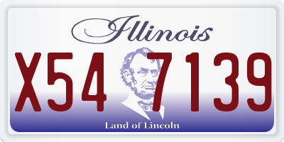 IL license plate X547139
