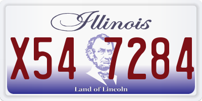 IL license plate X547284